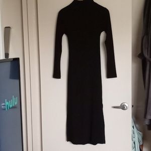 Black H&M open back dress